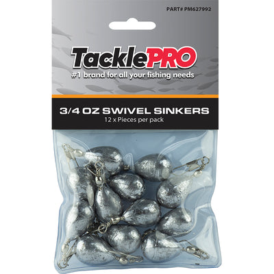 TacklePro Swivel Sinker 3/4oz - 12pc Default Title