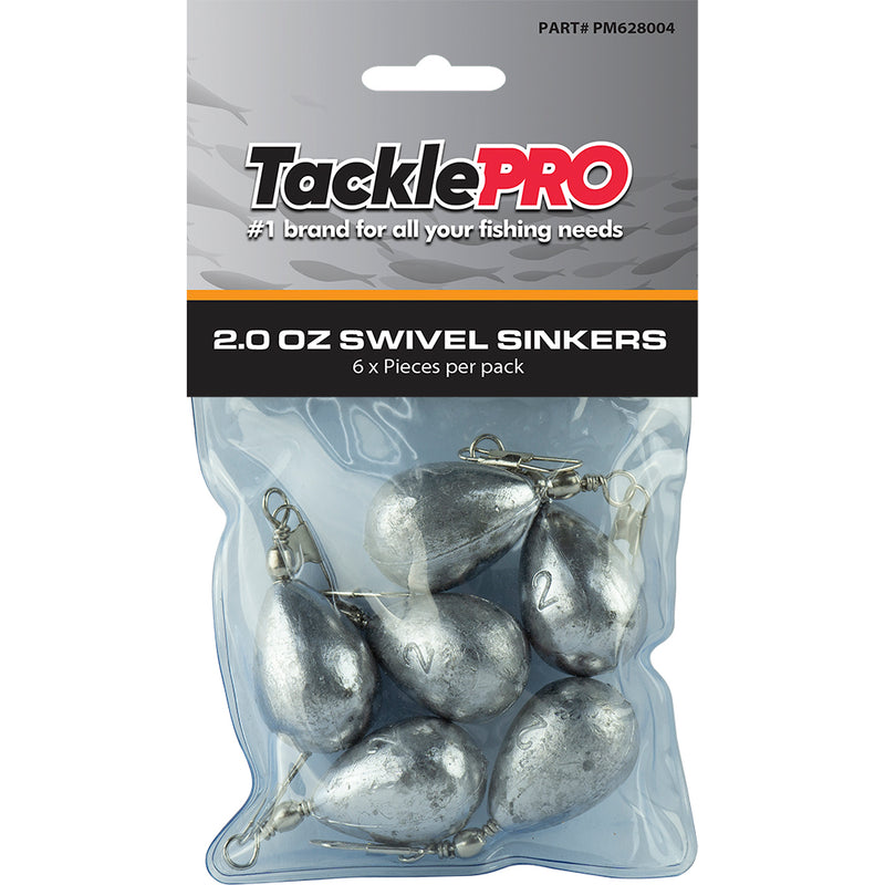 TacklePro Swivel Sinker 2.0oz - 6pc Default Title