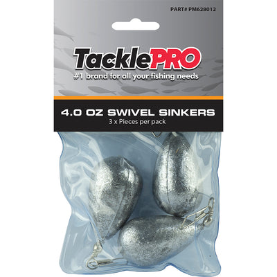 TacklePro Swivel Sinker 4.0oz - 3pc Default Title