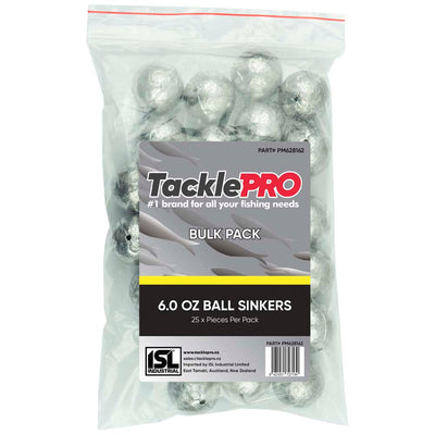 TacklePro Ball Sinker 6.0oz - Bulk Pack - 25 Piece Pack Default Title