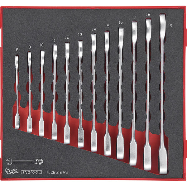 12PC RATCHET ROE COMB. SPANNER SET 8-19MM Default Title