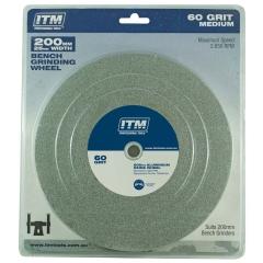 ITM Grinding Wheel Aluminium Oxide 200 x 25mm 60 Grit Medium