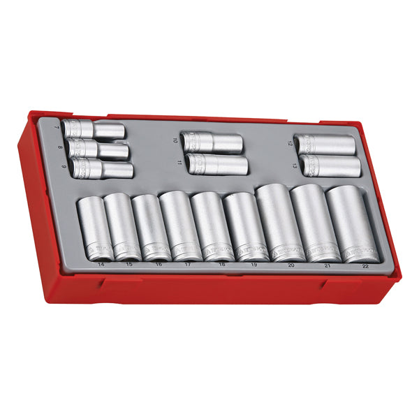 16PC 3/8IN DR. DEEP SOCKET SET 7-22MM Default Title