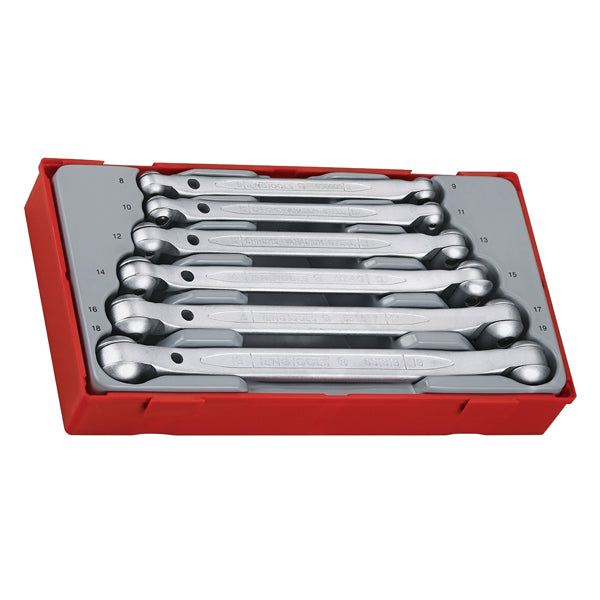 6PC DOUBLE FLEX-HEAD SPANNER SET 8-19MM Default Title