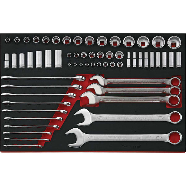 62PC AF SOCKET (1/4-3/8-1/2IN) & R+O SPANNER SET Default Title