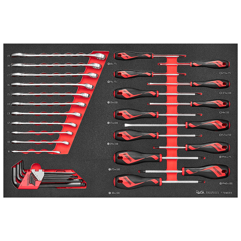 Teng 33pc Screwdriver-Spanner & Hex Key Set (EVA) Default Title