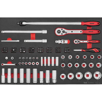 Teng 126pc Socket Set 1/4 & 1/2in Dr. (EVA) Default Title