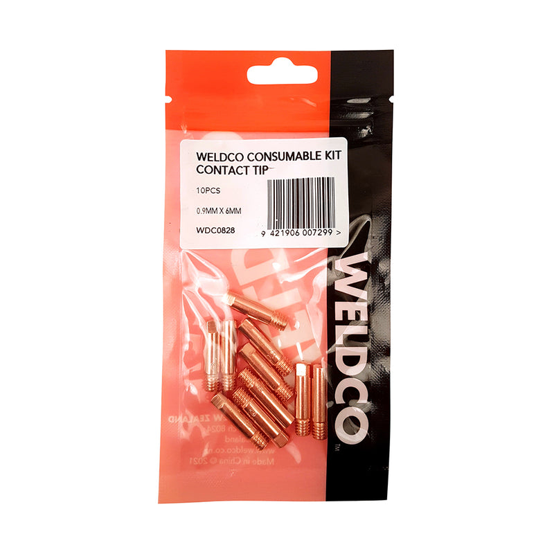 Weldco Contact Tip 10pc 0.8mm X 6mm MB15