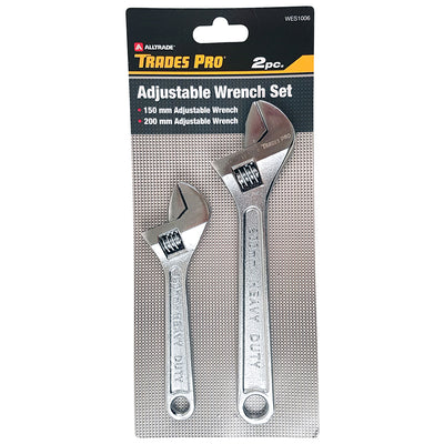 2pc Pack 150mm/6" & 200mm/8" Adjustable Wrenches Default Title