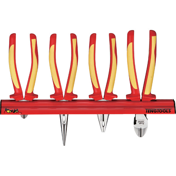 Teng 4pc 1000v VDE Plier Set W/Wall Rack Default Title