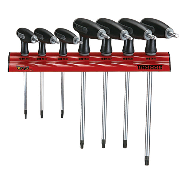 Teng 7pc TX/TPX T-Handle Set 10-40 w/ Wall Rack Default Title