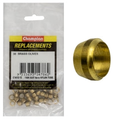 Champion 6mm Brass Compression Type Olive -30pk