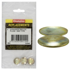 Champion 1 - 1/2 Brass Disc Plugs