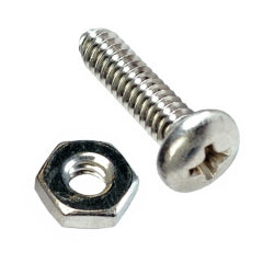 Champion 1/4in x 1 - 1/2in Round HD Screw/Nut - 100pk