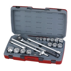 Teng 18pc 3/4in Dr. Metric Reg. Socket Set 6Pnt