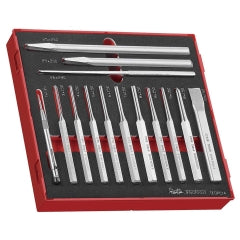 Teng 14pc Pin Punch & Chisel Set - TED-Tray