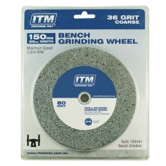 ITM Grinding Wheel Aluminium Oxide 150 x 25mm 36 Grit Coarse