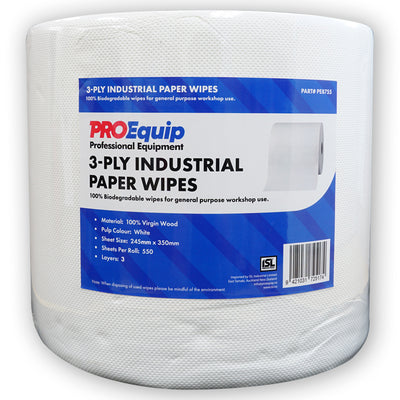 ProEquip 3-Ply Industrial Paper Wipes - 550 Sheets Default Title